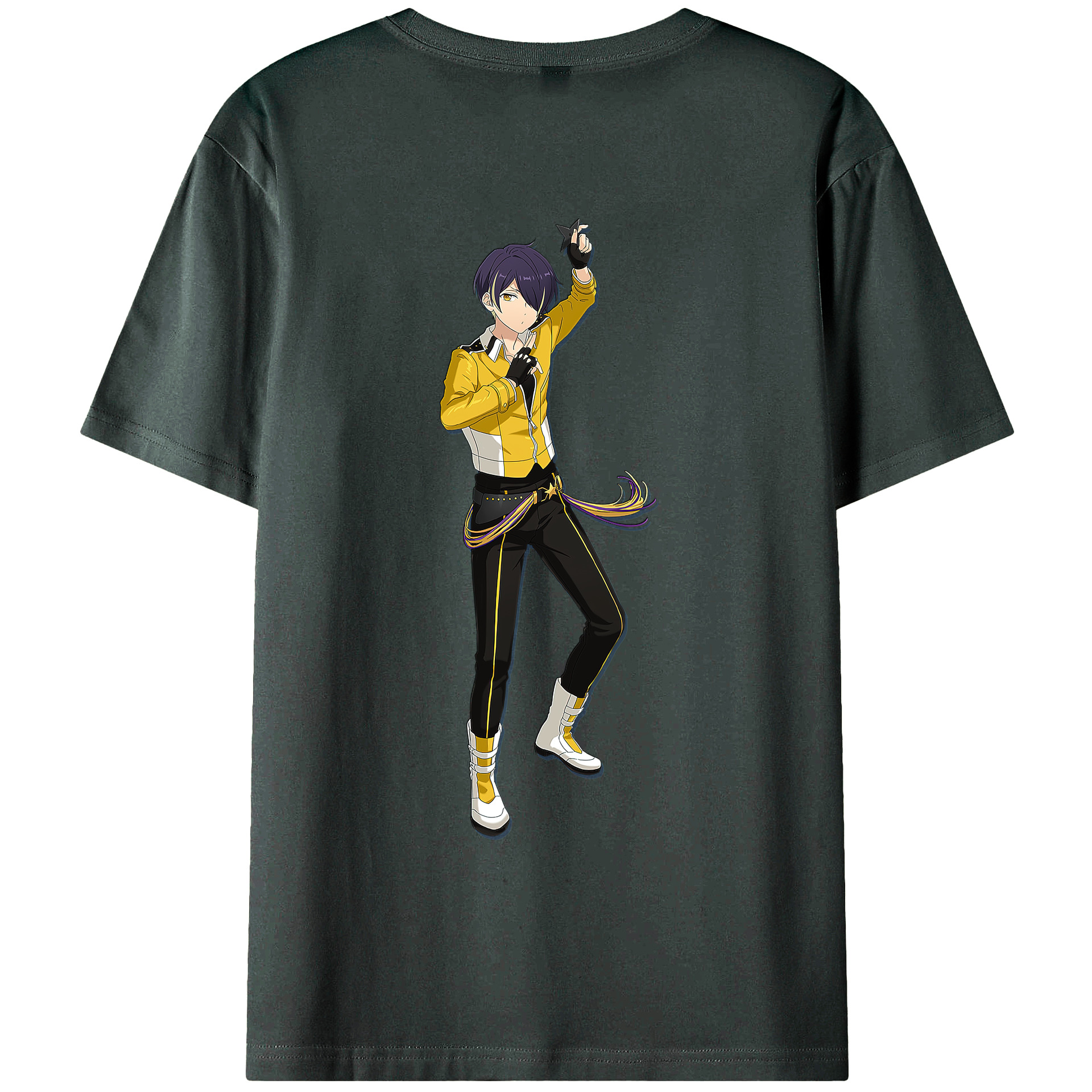 （画像用） あんさんぶるスターズ! Ensemble Stars 綿100％ メンズ半袖Tシャツ（バックプリント） 通気性